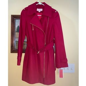‼️NWT‼️ Michael Kors Red Belted Coat